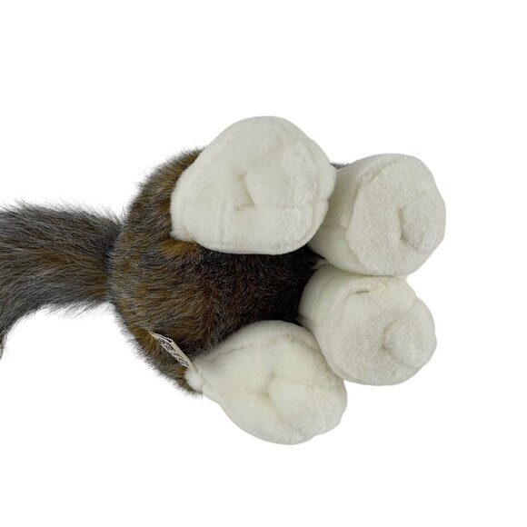 Cascade Toy Timber Wolf Plush 12" Howling Brown Husky Dog Yellow Eyes Realistic - Picture 6 of 8